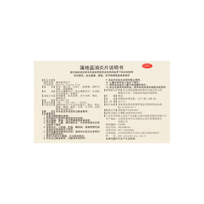 Yunnan Baiyao Pudilan Xiaoyan Pian – Herbal Throat & Detox