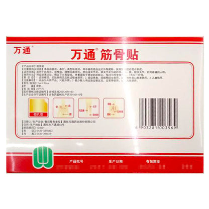 Wantong Musculoskeletal Pain Relief Plaster (12 Patches) - HK MATSUKIYO